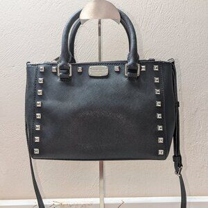 MICHAEL Michael Kors Black Crossbody Bag with Silver Studs